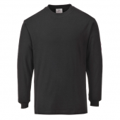Portwest Vlamvertragend anti-statisch lange mouw T-shirt BLACK mt LARGE
