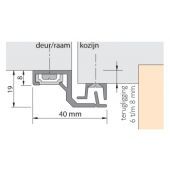 Alprokon Inbraakprofiel Buitendraaiend, Terugligging 5-8 MM 3T8 Alu Line