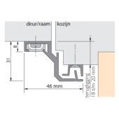 Alprokon Inbraakprofiel Buitendraaiend, Terugligging 8-20 MM 3T20 Alu Line