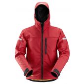 Snickers Allroundwork, Softshell Jack Met Capucho N Snickers 1229 Chili Rood/zwart Mt M CHILI ROOD/ZWART MT M