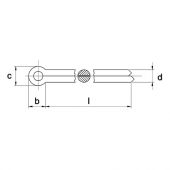 Splitpen Staal DIN 94 1  X 20