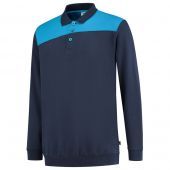 Tricorp Polosweater Bicolor Naden INK/TURQUOISE MT L