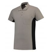 Tricorp Poloshirt Bicolor Borstzak 202002 Grey-Black Maat M