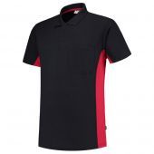 Tricorp Poloshirt Bicolor Borstzak 202002 Navy-Red Maat XS