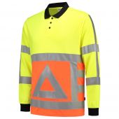 Tricorp Poloshirt Verkeersregelaar Lange Mouw 203002 Fluor Orange-Yellow Maat XS