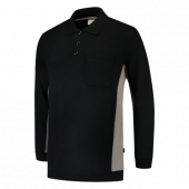 Tricorp Polosweater Bicolor Borstzak 302001 Black/Grey Maat 3XL