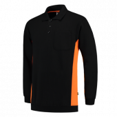 Tricorp Polosweater Met Borstzak 302001 Black/Orange Maat 2XL