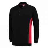 Tricorp Polosweater Met Borstzak 302001 Black/Red Maat 7XL