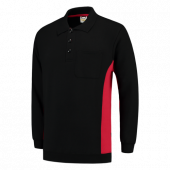 Tricorp Polosweater Met Borstzak 302001 Black/Red Maat M