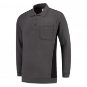 Tricorp Polosweater Met Borstzak 302001 Darkgrey/Black Maat 3XL
