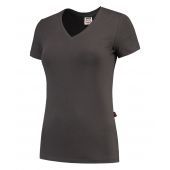 Tricorp T-shirt V Hals Fitted Dames 101008 Darkgrey Maat XS