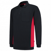 Tricorp Polosweater Bicolor Borstzak 302001 Navy/Red Maat M
