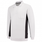 Tricorp Tricorp Polosweater Bicolor Borstzak 302001 White/Darkgrey Maat 2XL