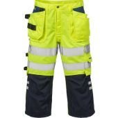 Fristads High Vis 3/4 Broek Klasse 2 20 27 Plu  Hi-vis Geel/marineblauw D84 / 100976-171-d84 Hi-Vis geel/marineblauw D84