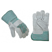 - Werkhandschoen - Splitleder Groen/Rood