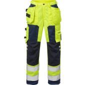Fristads High Vis Werkbroek Dames Klass Hi-Vis geel/marineblauw 34