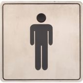 Oxloc Pictogram herentoilet RVS 100X100 MM.