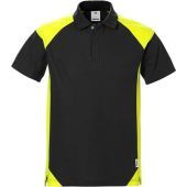 Fristads Poloshirt 7047 Phv Zwart/hi-vis Geel L ZWART/HI-VIS GEEL L