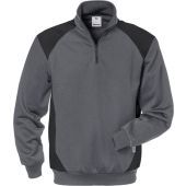 Fristads Sweater Met Korte Rits 7048 Shv Fristads Grijs/zwart L GRIJS/ZWART L