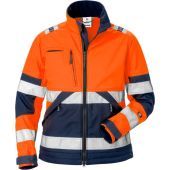 Fristads High Vis Softshelljack Dames K Hi-Vis oranje/marineblauw XS