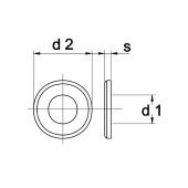 Sluitring DIN 125B Zwart M45