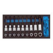 Gedore Dopsleutel-schroevendraaierset 1500 CT1-ITX 19 LKP 1/2" in 1/3 CT module