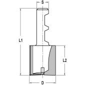 - Slotkastfrees 18mm Sl=20 Tl=45 24249-5-18020