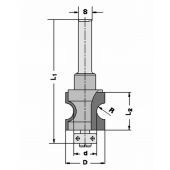 - Halfrondfrees R=5+lager 14mm 24763-5-24105