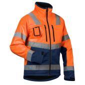 Blaklader Softshell Jas Hi-vis  4900 Oranje/marineblauw Mt 4xl ORANJE/MARINEBLAUW MT 4XL