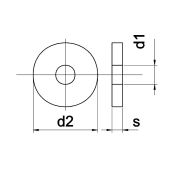 - Sluitring Zwaar Galv. Verzinkt Din7349 9X21X4MM