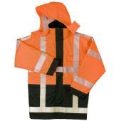 SafeWorker Humber Parka En471 Rws Fr/as P Ol/car Fluor Oranje/marine, Xl FLUOR ORANJE/MARINE, XL