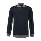 Lemon & Soda Lem4700 L&s Sweater Polo Workw Ear 296c Dark Navy/pg L Unisex 296C Dark Navy/PG L UNISEX