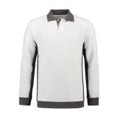 Lemon & Soda Lem4700 L&s Sweater Polo Workw Ear White/pg M Unisex White/PG M UNISEX