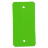 - Labels Gelaktbandstaal Groen met Afgeronde Hoeken 2x 5MM Gat 65X115X0.17