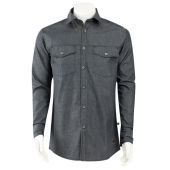 Triffic Heren werkoverhemd Circulair denim zwart - Maat S