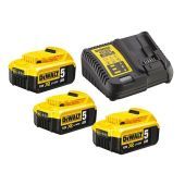 DeWALT Accu voordeelset: 3x 5,0Ah + XR multilader DCB115P3-QW