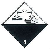 - Adr Etiket Klasse 8 Bijtende Stoffen Veiligheidsetiketten