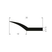 CARROSSERIEPROFIEL 35X3MM EPDM