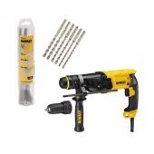 DeWALT Combihamer met snelwisselkop en boren- beitelset SDS-Plus D25134KP-QS