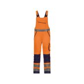 Dassy Bretelbroek Malmedy PESCO74 Fluo-oranje/Marineblauw Maat 53 Kort