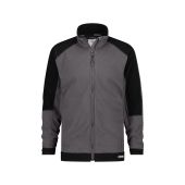 Dassy Fleecevest Kazan PES16 Cementgrijs/Zwart Maat 3XL