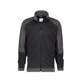 Dassy Fleecevest Kazan PES16 Zwart/Cementgrijs Maat 4XL