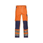 Dassy Hogezichtbaarheidsbroek Buffalo PESCO70 Fluo-oranje/Marineblauw Maat 52 Kort