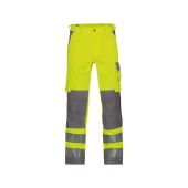 Dassy Hogezichtbaarheidsbroek Buffalo PESCO70 Fluogeel/Cementgrijs Maat 58 Kort