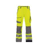 Dassy Hogezichtbaarheidsbroek Chicago PESCO74 Fluogeel/Cementgrijs Maat 46 Kort