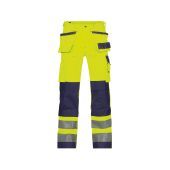 Dassy Hogezichtbaarheidsbroek Glasgow PESCO74 Fluogeel/Marineblauw Maat 58 Lang
