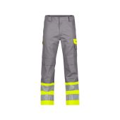 Dassy Hogezichtbaarheidsbroek Lenox COPES75 Grafietgrijs/Fluogeel Maat 48 Kort