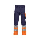Dassy Hogezichtbaarheidsbroek Omaha PESCO61 Marineblauw/Fluo-oranje Maat 53