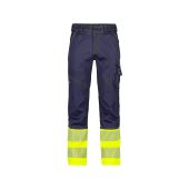 Dassy Hogezichtbaarheidsbroek Princeton PESCOSPA76 Marineblauw/Fluogeel Maat 52