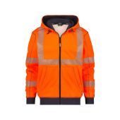 Dassy Hogezichtbaarheidshoodie Evans PESCO84 Fluo-oranje/Marineblauw Maat XL
